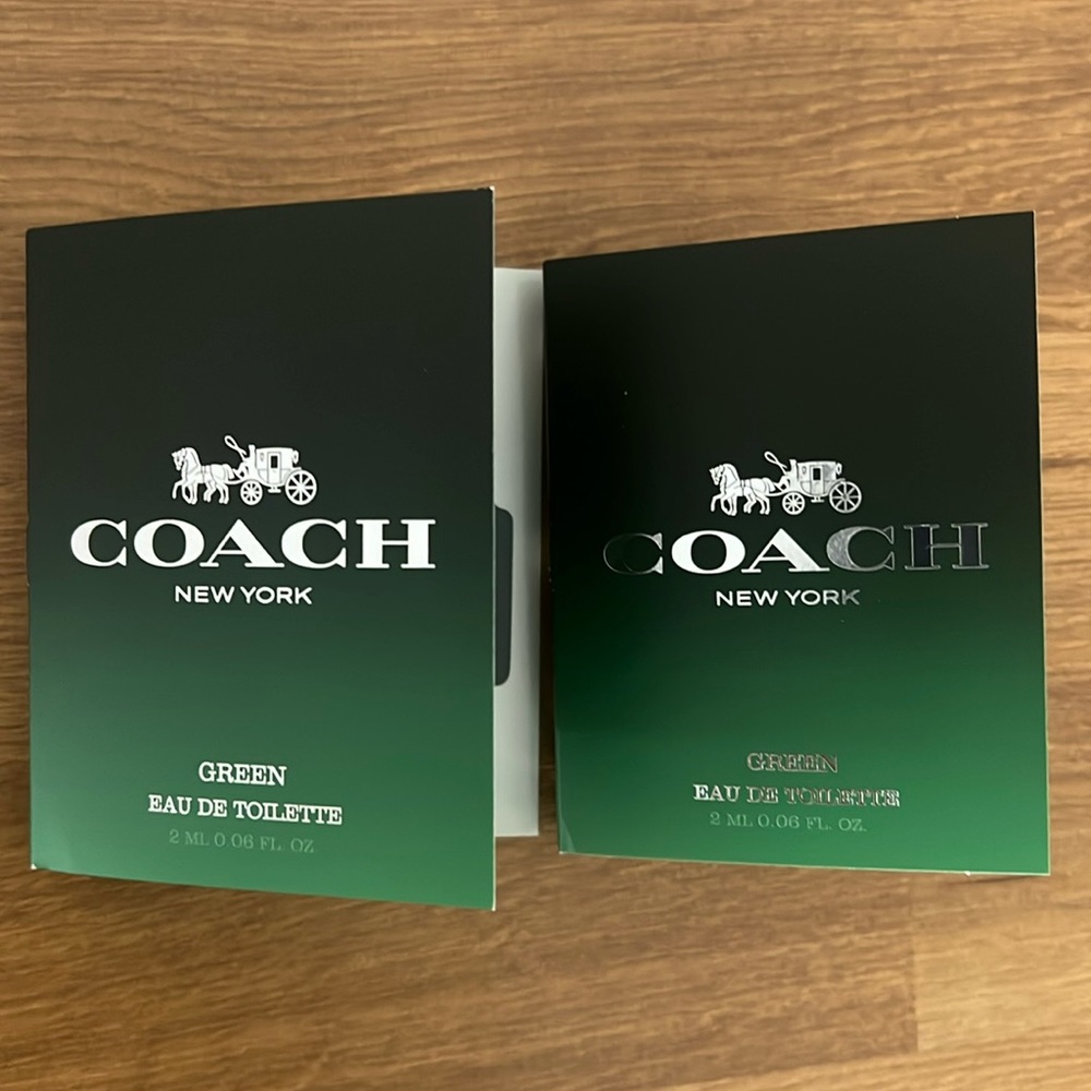 Set of 2 Coach Green Samples